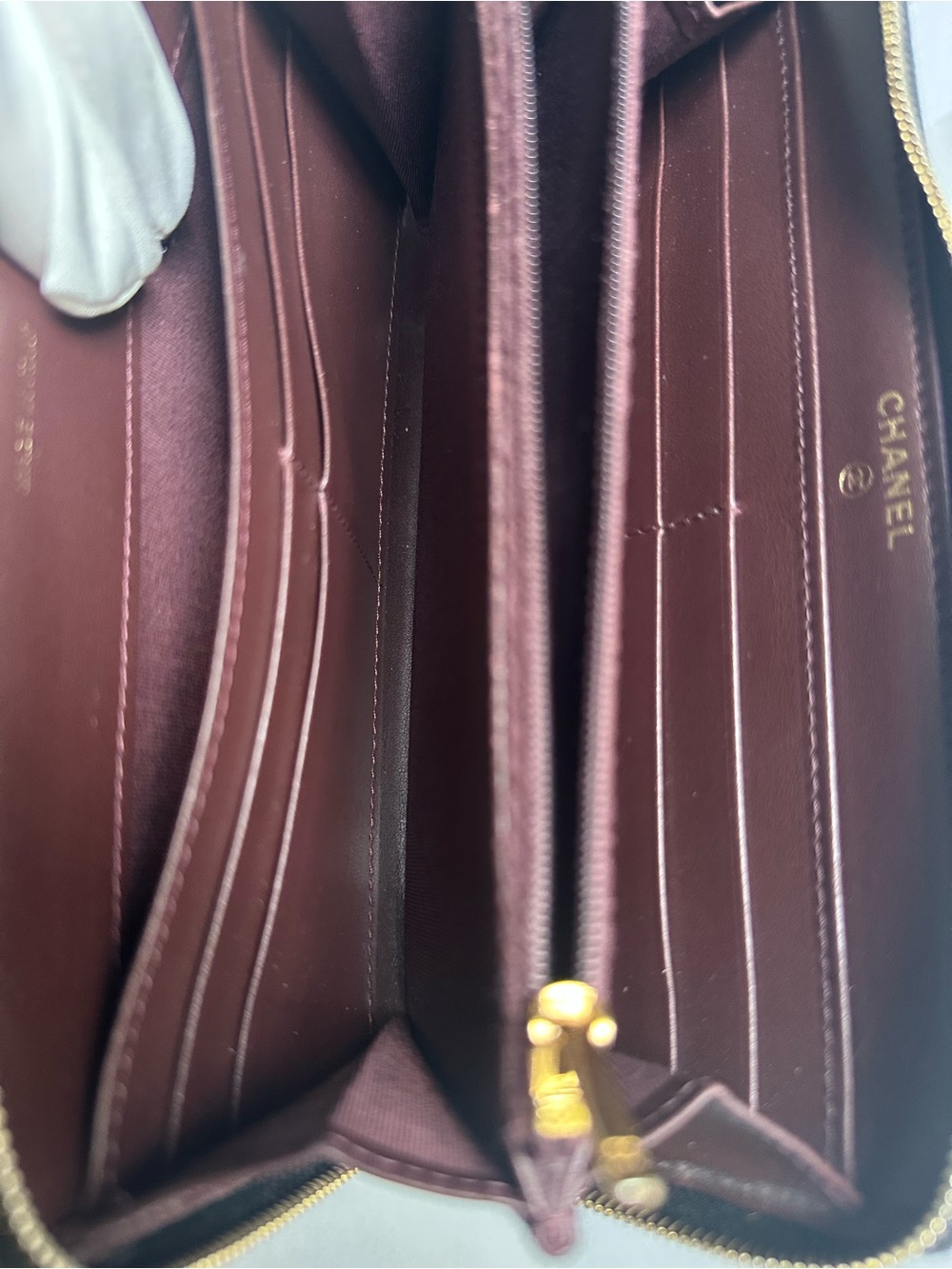 Authentic Chanel Classic Long Zipped Wallet Black Caviar GHW 28 Series with Card - Picture 7 of 15